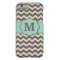 Brown Teal Chevron Monogram