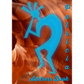 Brown & Teal Kokopelli Canyon Address Book (Front)