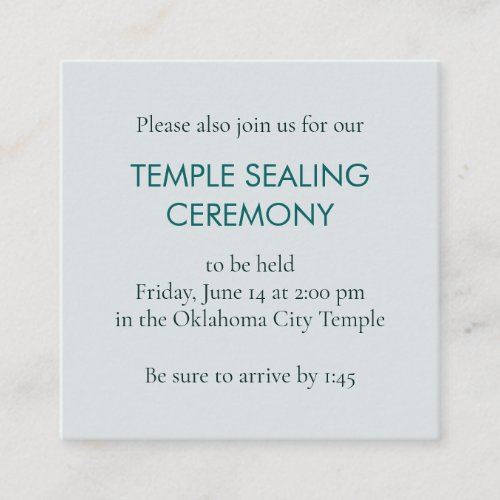 Brown  Teal Retro Shapes Temple Sealing Invite