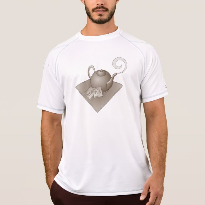 Brown teapot with teabags tee shirt