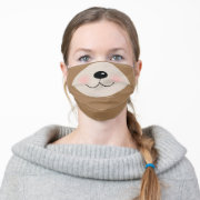 Brown Teddy Bear Animal Face Funny Cute Cartoon Cloth Face Mask