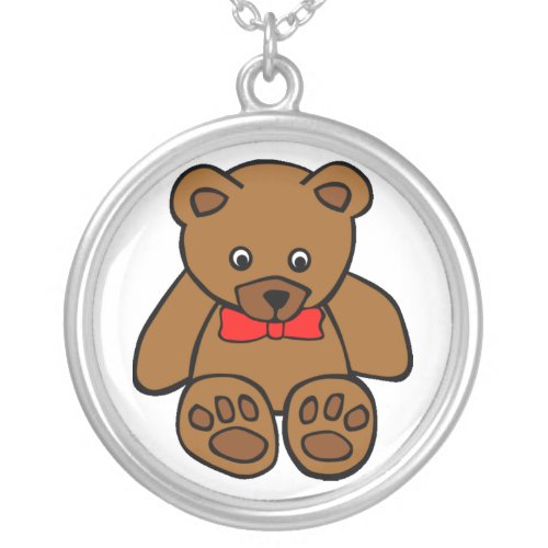 Brown Teddy Bear Cartoon Necklace