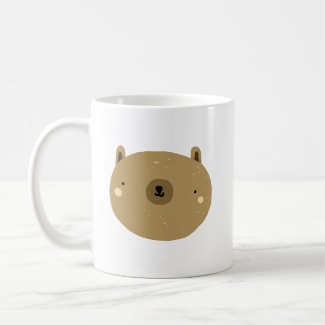 Brown teddy bear Classic Mug (Left)