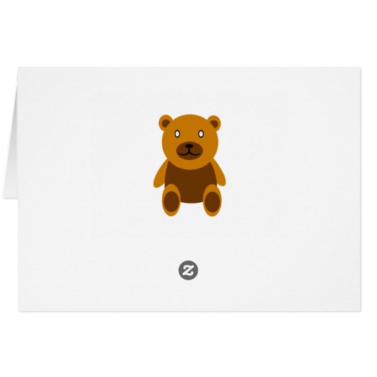 Brown teddy bear clipart (Back Horizontal)