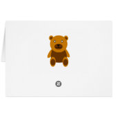 Brown teddy bear clipart cards (Back Horizontal)