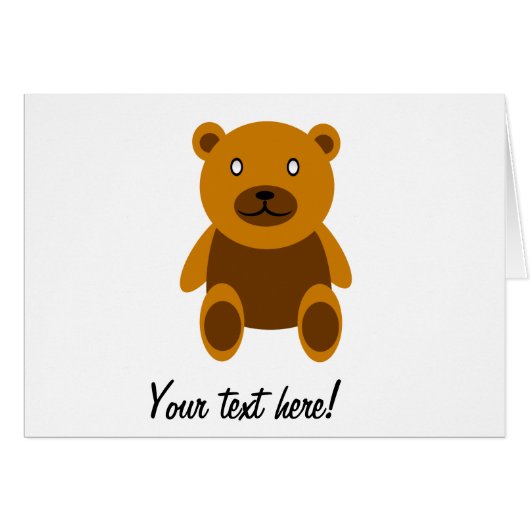 Brown teddy bear clipart cards (Front Horizontal)