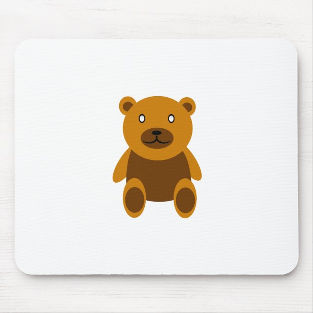 Brown teddy bear clipart mouse pad (Front)