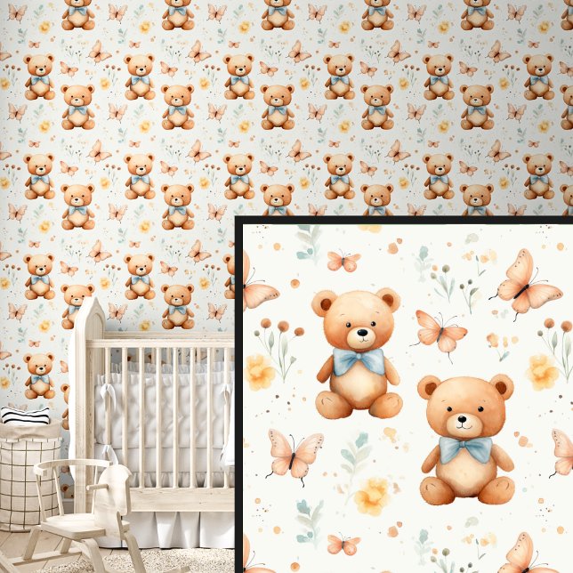 Brown Teddy Bear Friends & Butterflies Wallpaper (Creator Uploaded)