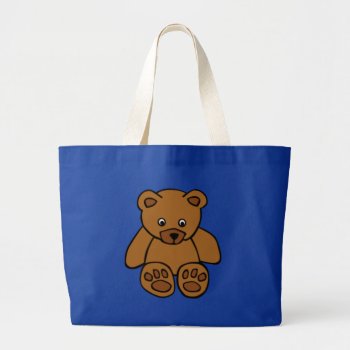 Brown Teddy Bear Large Tote Bag by stargiftshop at Zazzle