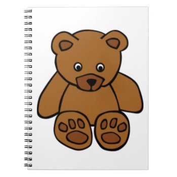 Brown Teddy Bear Notebook by stargiftshop at Zazzle