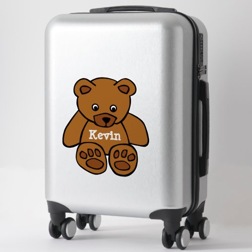 brown teddy bear _ personalized sticker