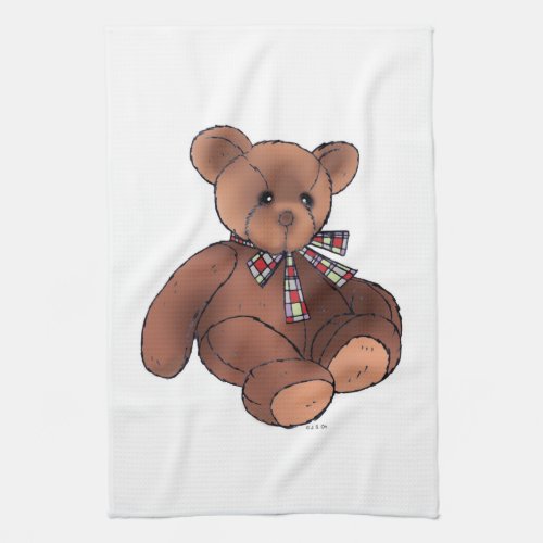 Brown teddy bear towel