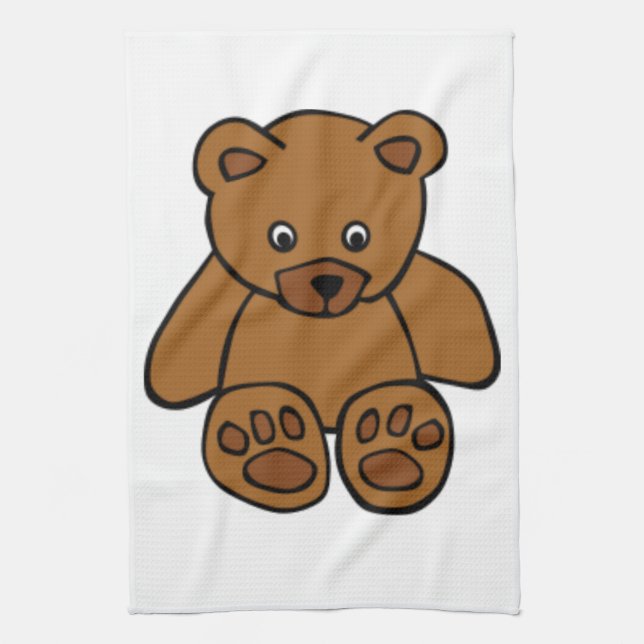 Brown Teddy Bear Towel (Vertical)