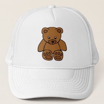 Brown Teddy Bear Trucker Hat by stargiftshop at Zazzle
