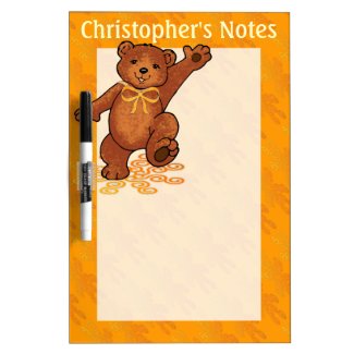 Brown Teddy Bear With Orange Bow