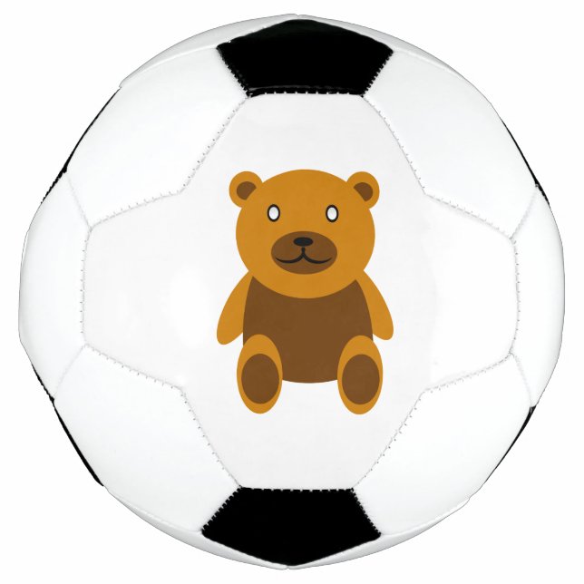 Brown teddybear clipart soccer ball (Front)