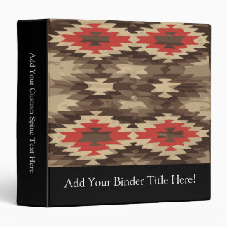 Brown/Terra Cotta Pattern 3 Ring Binder