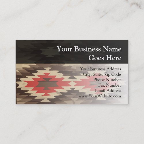 Brown/Terra Cotta Navajo Pattern Business Card Templates
