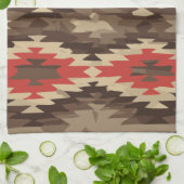 Brown/Terra Cotta Pattern Towel (Folded)