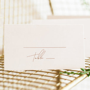 Brown Terracotta Minimalist Elegant Place Card