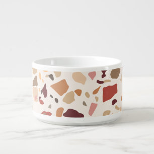 Brown terrazzo: vintage, trendy pattern. bowl