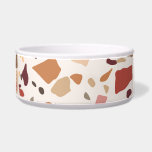 Brown terrazzo: vintage, trendy pattern. bowl<br><div class="desc">Vintage seamless brown terrazzo flooring trendy pattern. Luxury stone abstract colorful texture on yellow background Terrazzo Trend: Brown Beauty Blossoms, Abstract Vintage Flooring Enchants on Yellow Canvas. Terrazzo's abstract brown hues cover vintage floors. Trendy stone texture for your space. background, pattern, abstract, illustration, texture, decor, paper, fashion, vintage, kitchen, home,...</div>