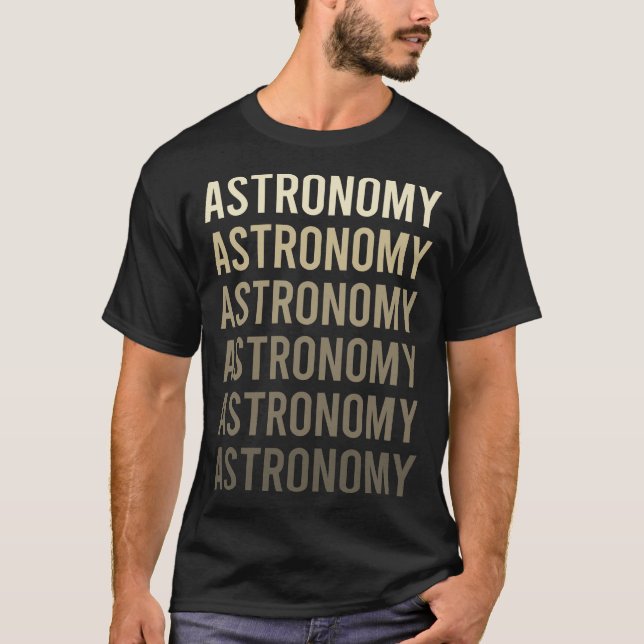 Brown Text Astronomy T-Shirt (Front)