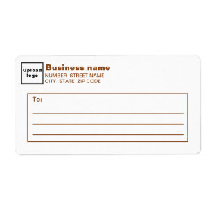 Brown Text Business Shipping Label