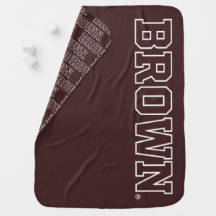 Brown Text Logo Baby Blanket