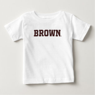 Brown Text Logo Baby T-Shirt