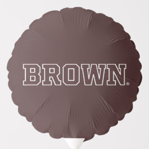 Brown Text Logo Balloon