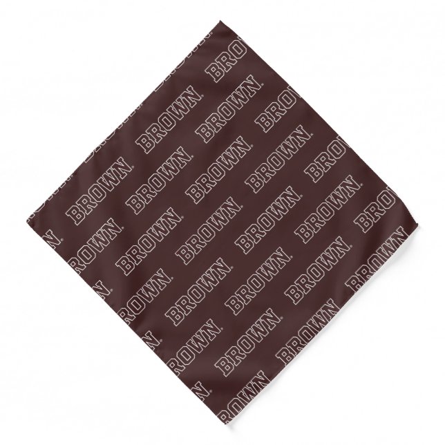 Brown Text Logo Bandana (Front)
