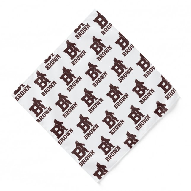 Brown Text Logo & Bear Bandana (Front)