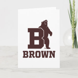 Brown Text Logo & Bear Card
