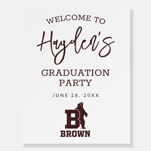 Brown Text Logo & Bear Foam Board (Front)