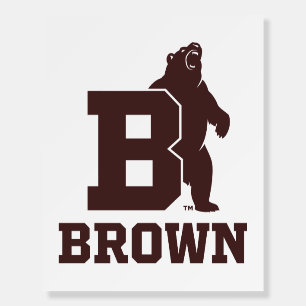 Brown Text Logo & Bear Foam Board