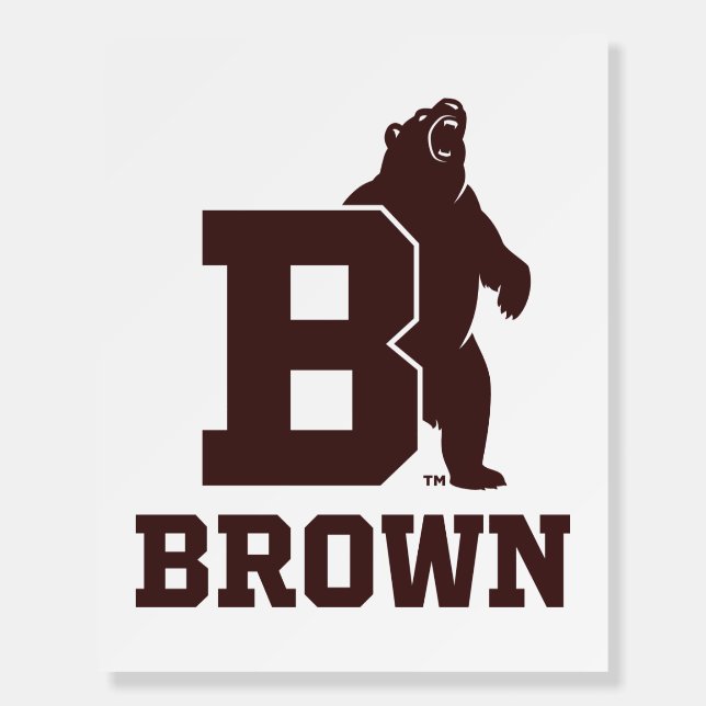 Brown Text Logo & Bear Foam Board (Front)
