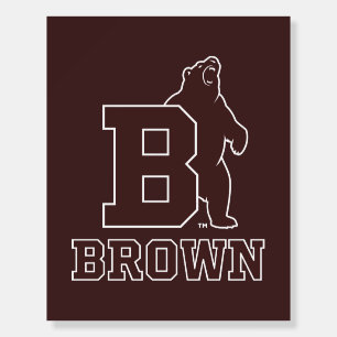 Brown Text Logo & Bear Foam Board
