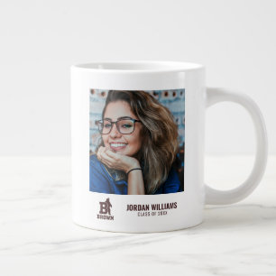 Brown Text Logo & Bear Giant Coffee Mug