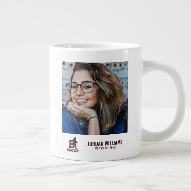 Brown Text Logo & Bear Giant Coffee Mug (Right)