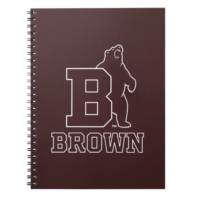 Brown Text Logo & Bear Notebook (Front)