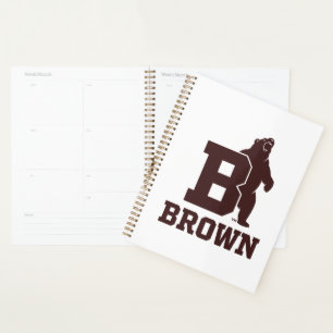 Brown Text Logo & Bear Planner