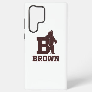 Brown Text Logo & Bear Samsung Galaxy S22 Ultra Case
