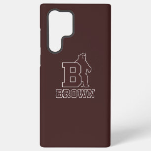 Brown Text Logo & Bear Samsung Galaxy S22 Ultra Case