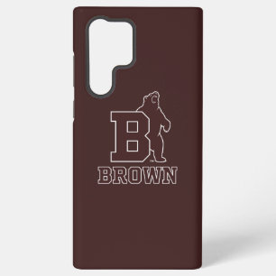 Brown Text Logo & Bear Samsung Galaxy S22 Ultra Case