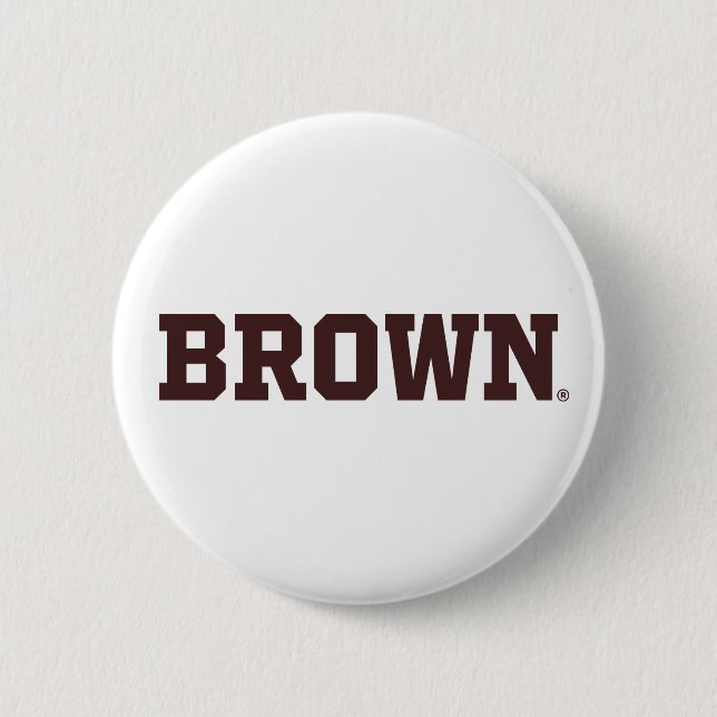 Brown Text Logo Button (Front)