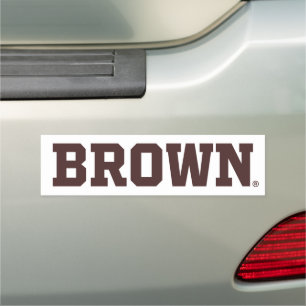 Brown Text Logo Car Magnet