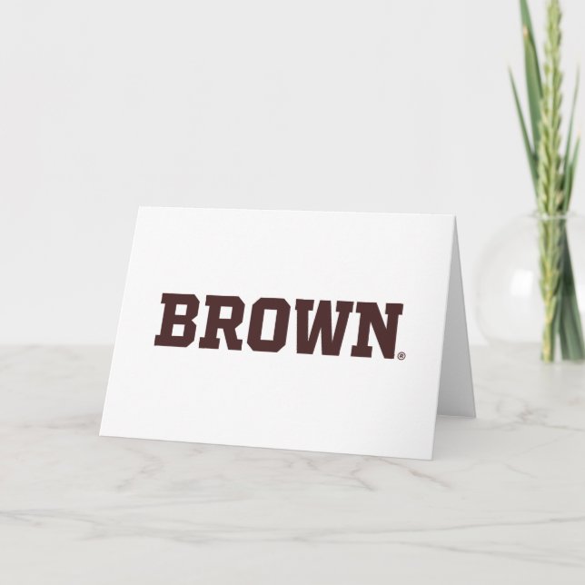 Brown Text Logo Card (Front)