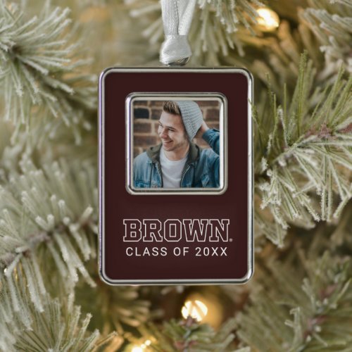 Brown Text Logo Christmas Ornament