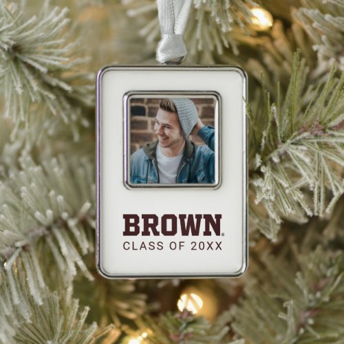 Brown Text Logo Christmas Ornament